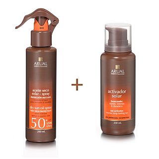 ARUAL Kit Protectie Solara SPF 50+ UVA/UVB + Activator Solar 200ml, ARUPROMO01