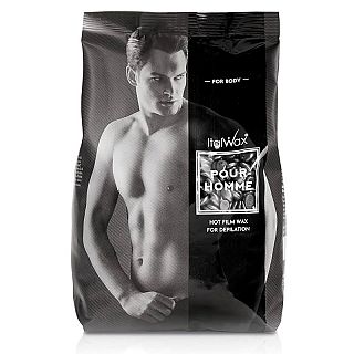 Ceara film elastica granulata gri-metalizat ItalWax Pour Homme punga 1kg, ITW002