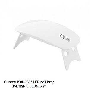 AURORA MINI LAMPA LED UV 6W ETB NAILS, EN00152